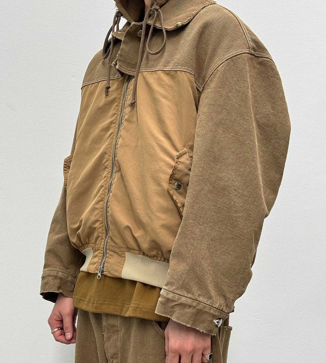TKL Denim Padded Jacket Khaki