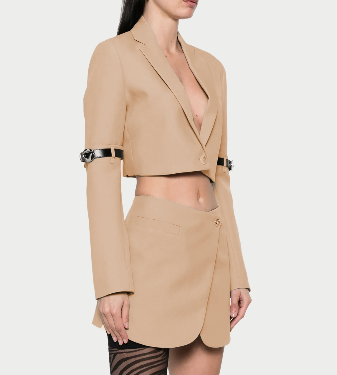 COPERNI - Hybrid Cropped Tailored Jacket Beige