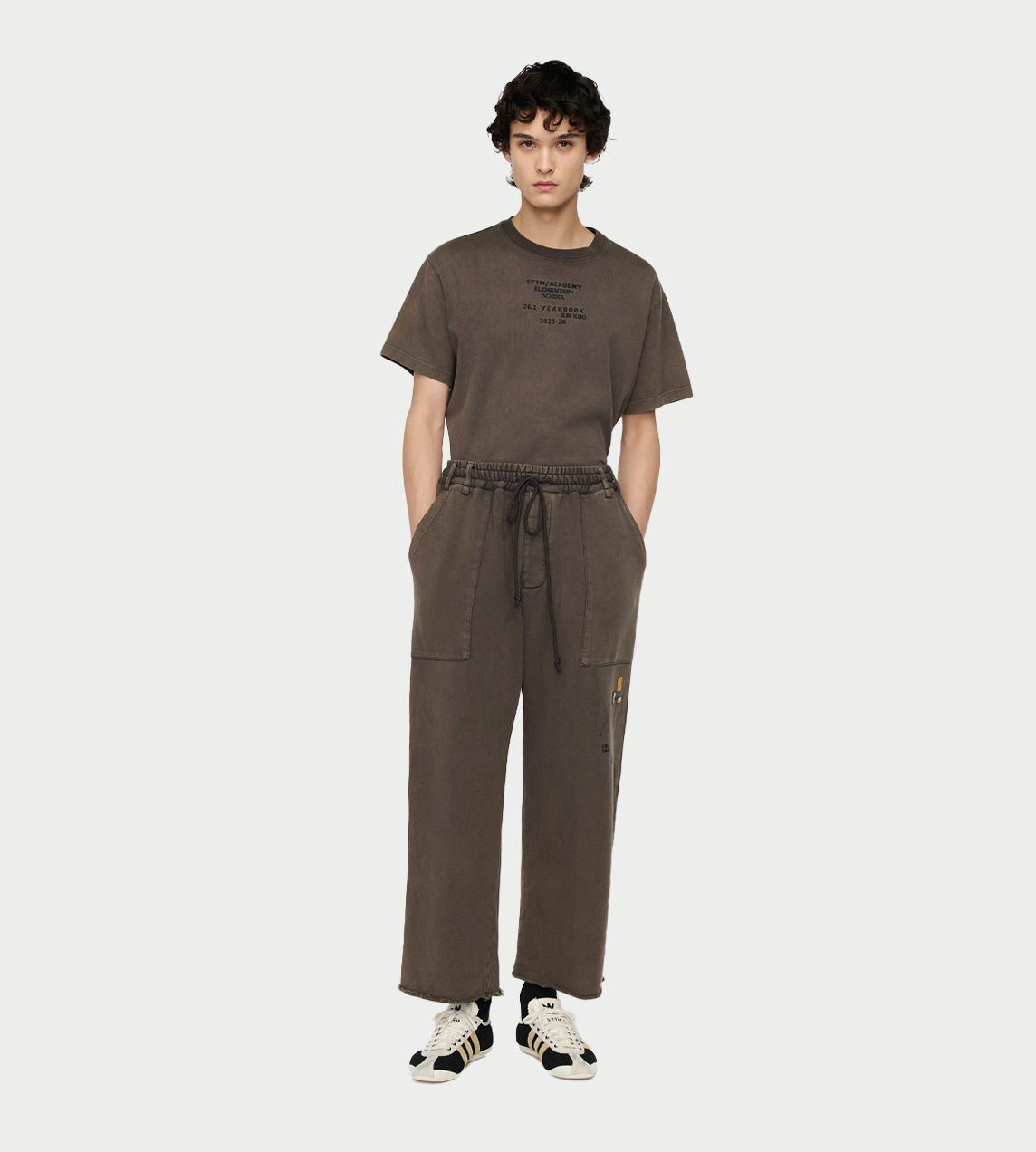 SONG FOR THE MUTE - "Singing Bird" Gym Track Pant Brown