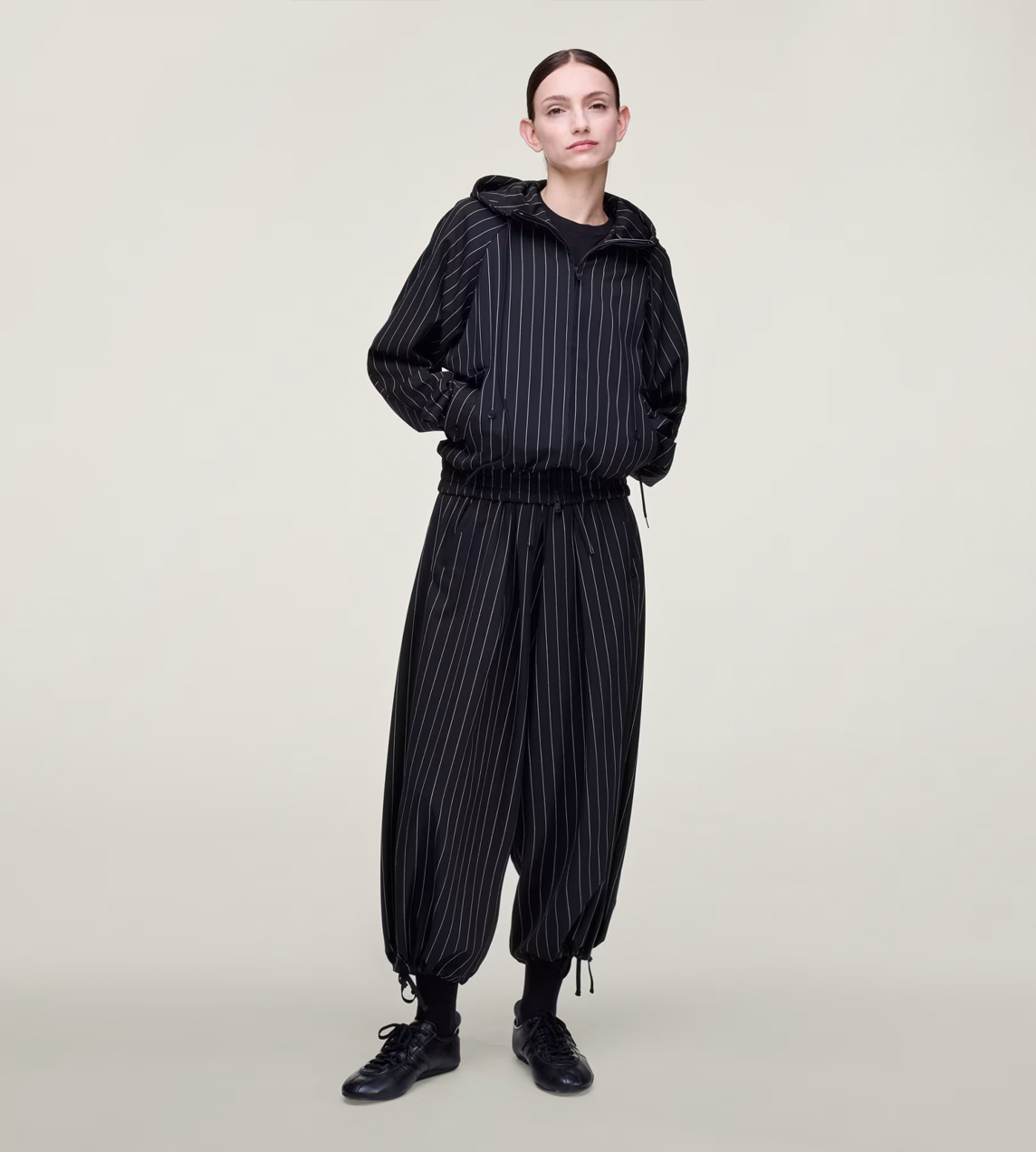 Y-3 Refined Wool Wide-leg Pants Blk