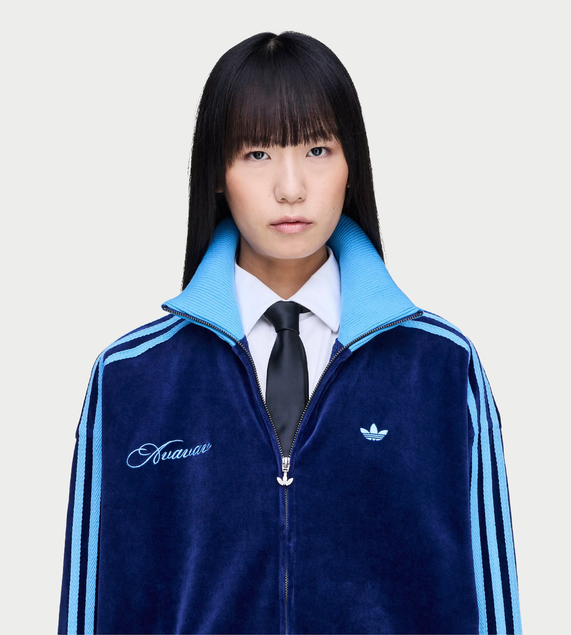 Velvet Track Top Dk Blue