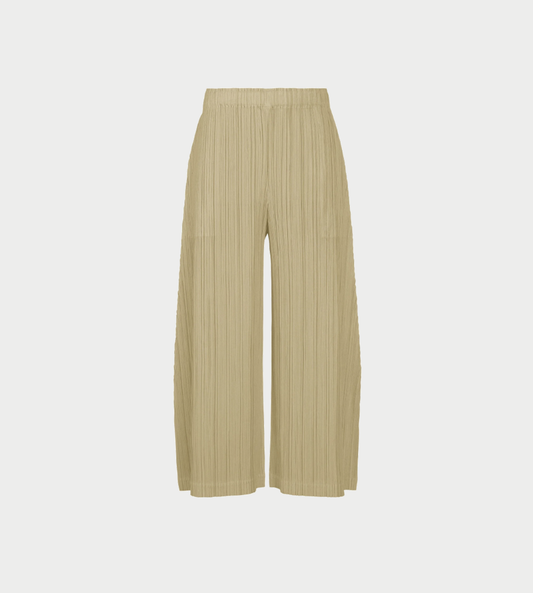 PLEATS PLEASE ISSEY MIYAKE - Thicker Pleated Flared Pants Beige