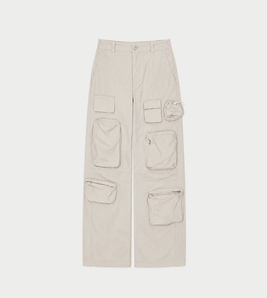 MM6 Maison Margiela - Utility Wide Leg Pants Off White