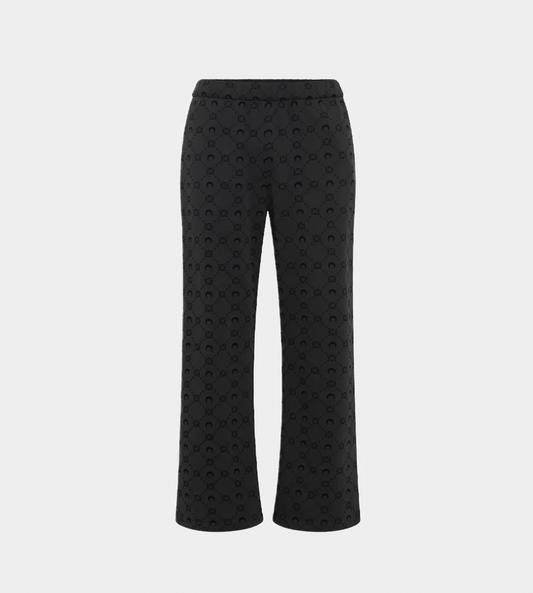 MARINE SERRE - Moongram Flocked fleece Sweatpants