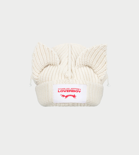 CHARLES JEFFERY LOVERBOY - Chunky Ears Beanie Ecru