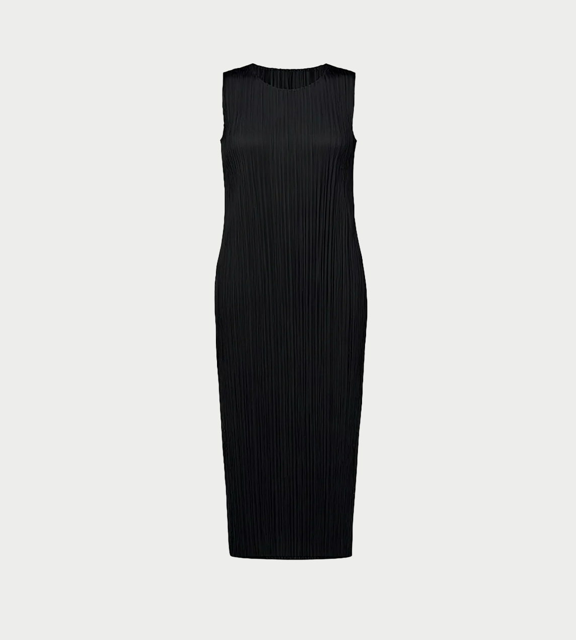 PLEATS PLEASE ISSEY MIYAKE - Basic Pleated Sleeveless Dress Blk