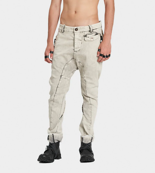 Masnada - Relax-fit Bleached Denim Pants