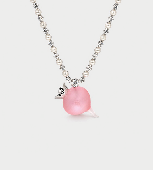 YVMIN - Transparent Radish Necklace Pink
