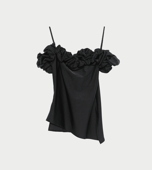 COPERNI - Ruffle Top Black