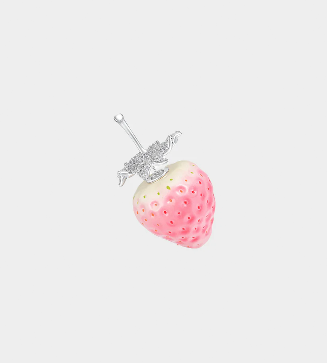 YVMIN - Strawberry Stud Earrings Pink