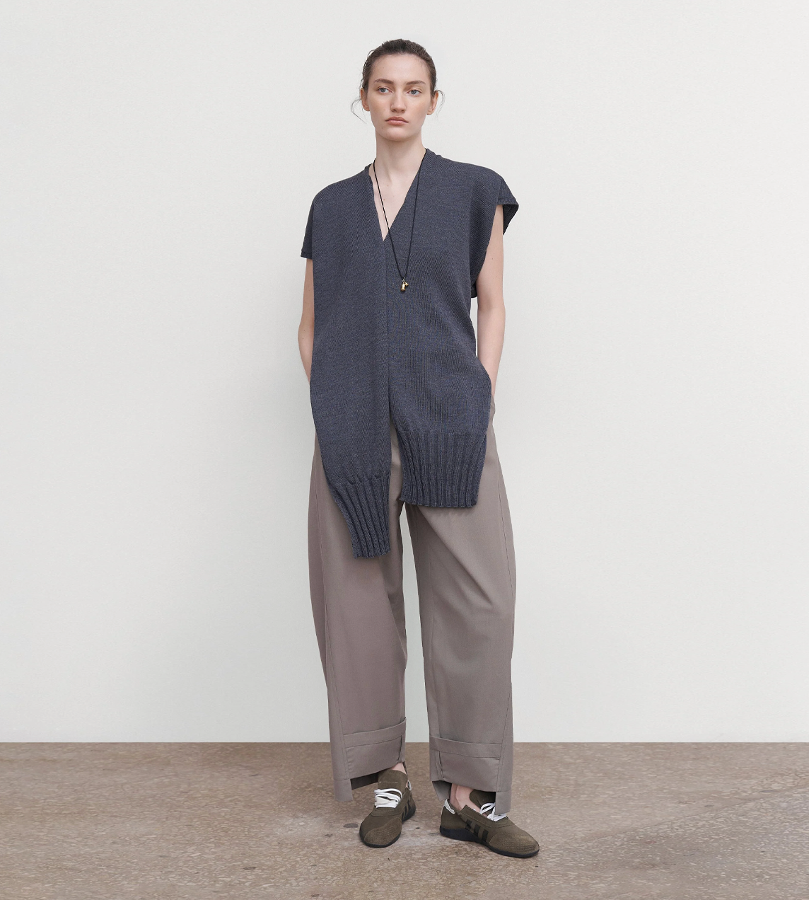 LITKOVSKA - Layered Wool Top In Grey