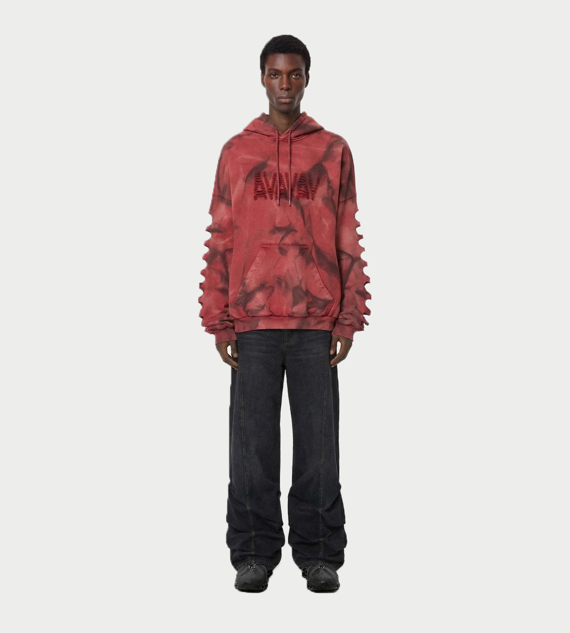 AVAVAV - Trevor OS Shoulderless Slash Hoodie Aop Red