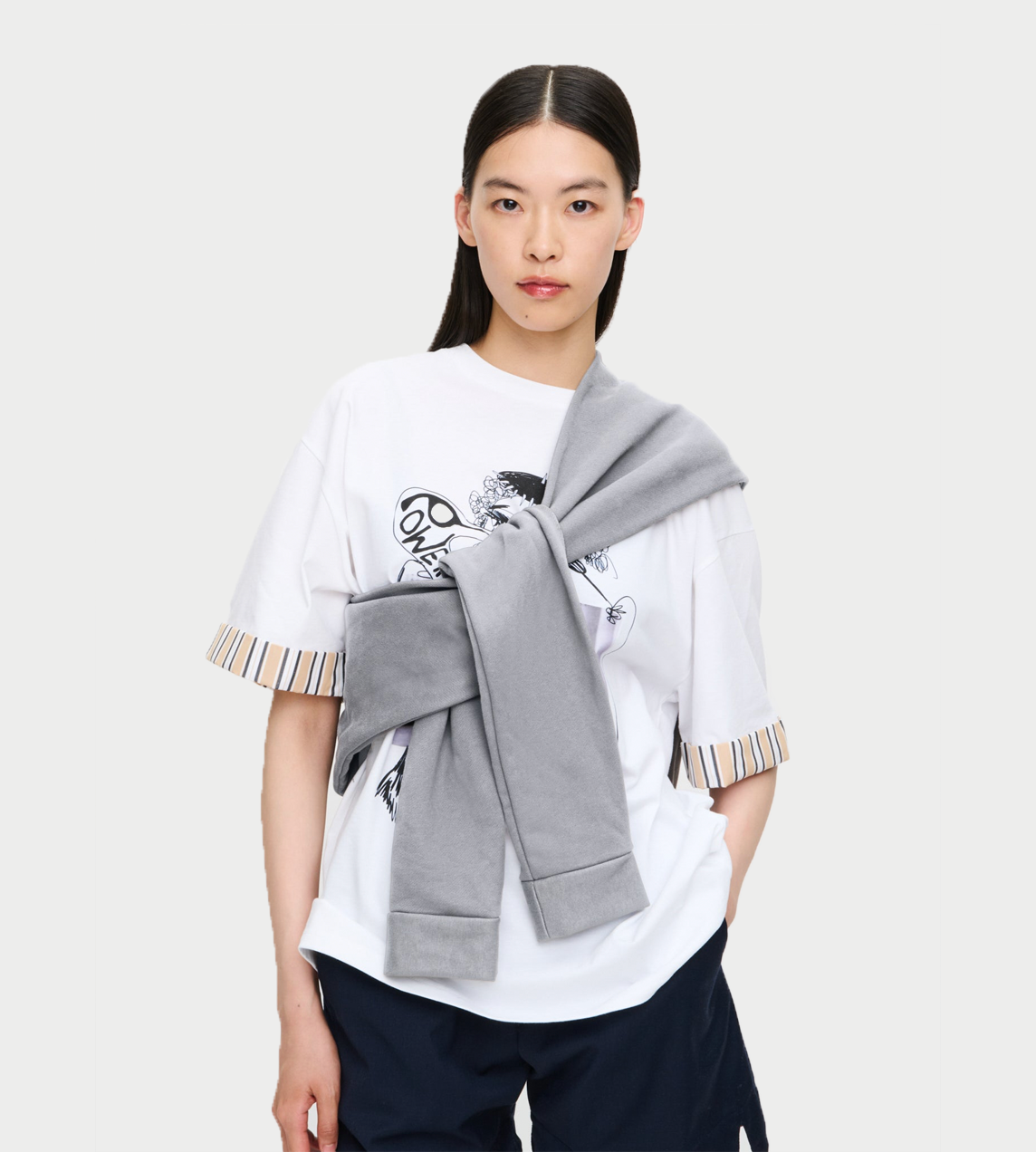 Hoody Rucksack Backpack Grey