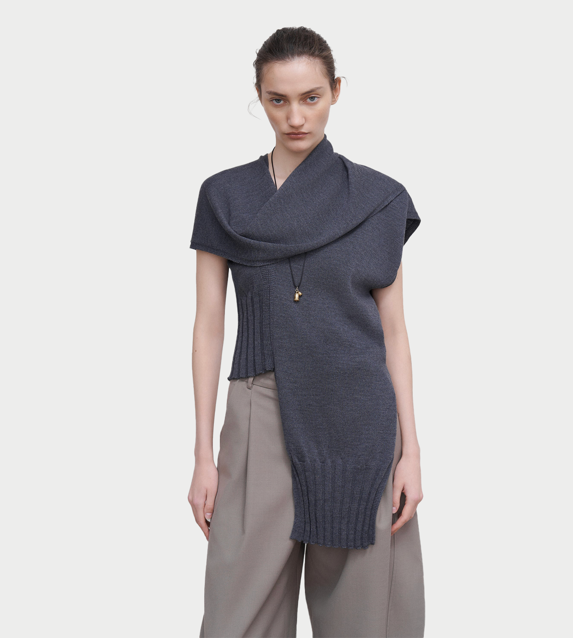 LITKOVSKA - Layered Wool Top In Grey