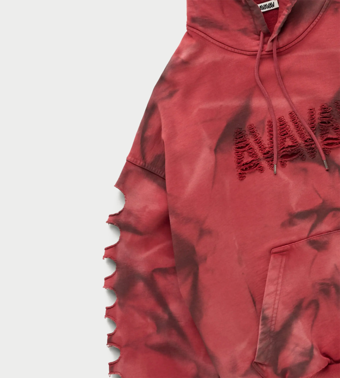 AVAVAV - Trevor OS Shoulderless Slash Hoodie Aop Red