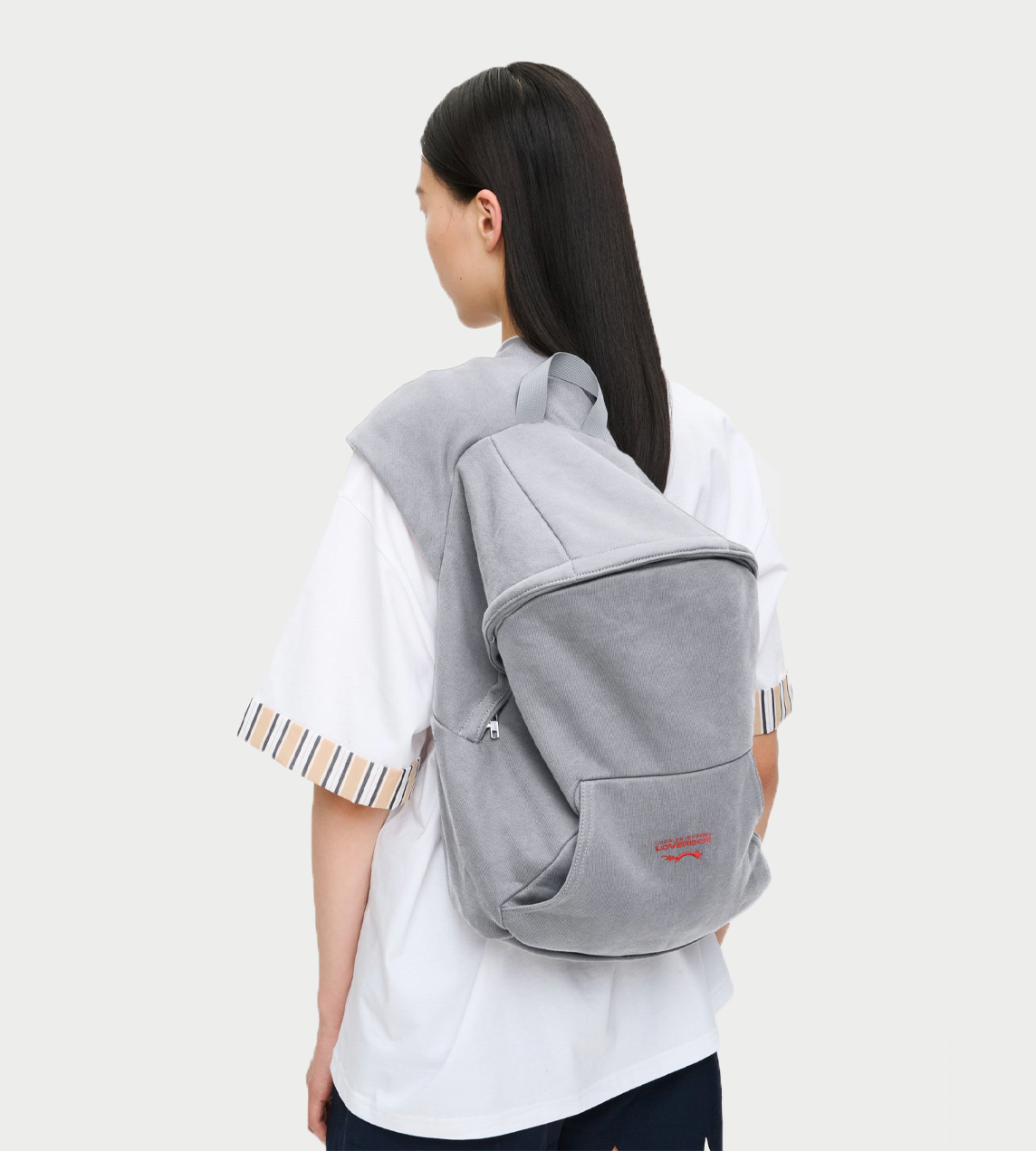 Hoody Rucksack Backpack Grey