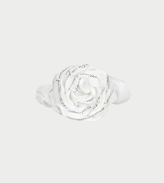 Large Paper Ball Hair Tie White