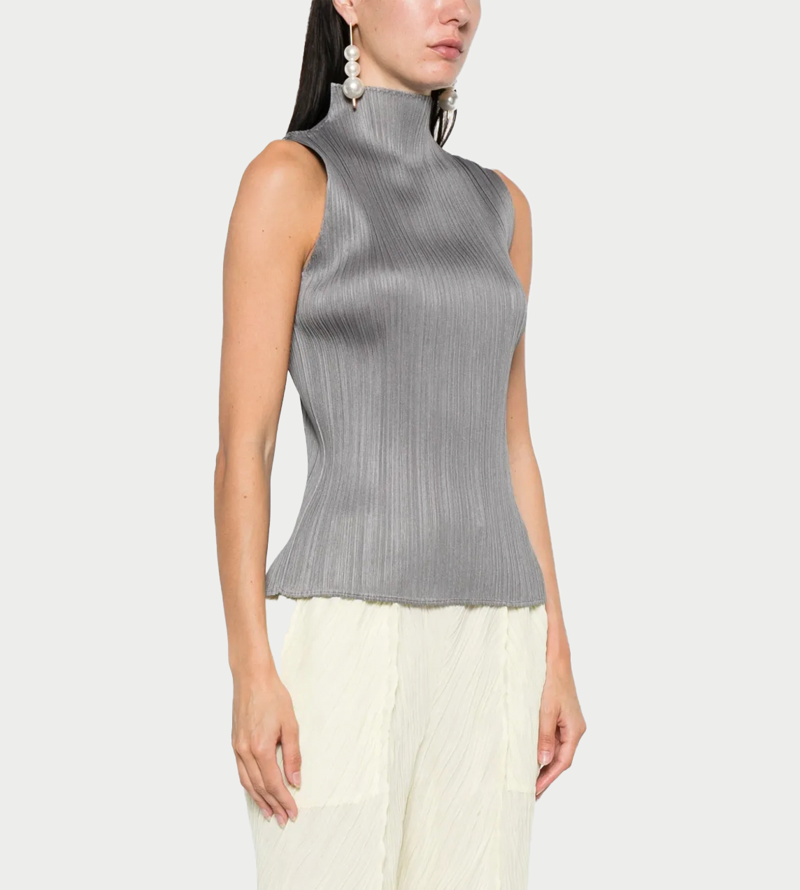 PLEATS PLEASE ISSEY MIYAKE - Basic Pleated Pullover L. Grey