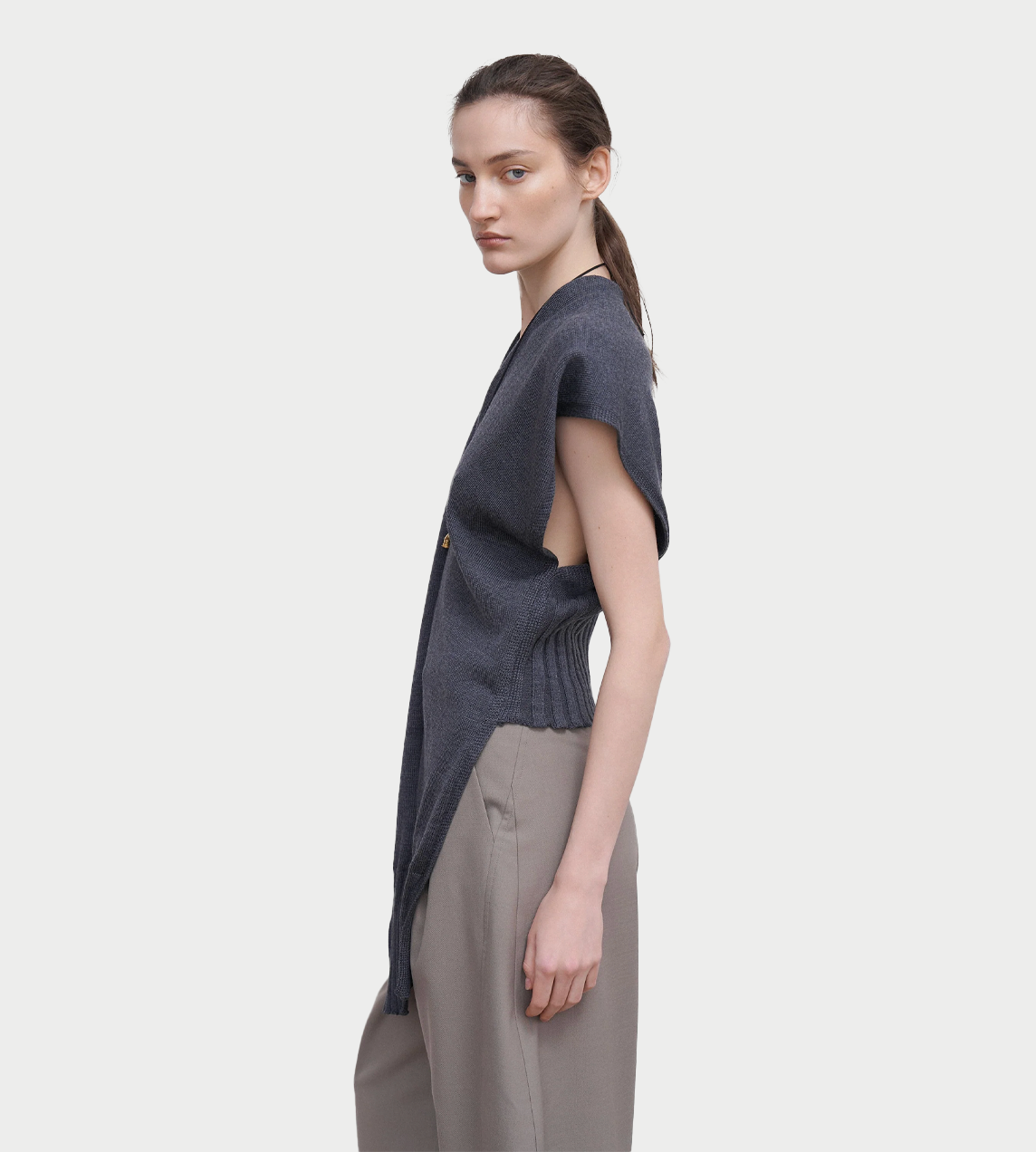 LITKOVSKA - Layered Wool Top In Grey