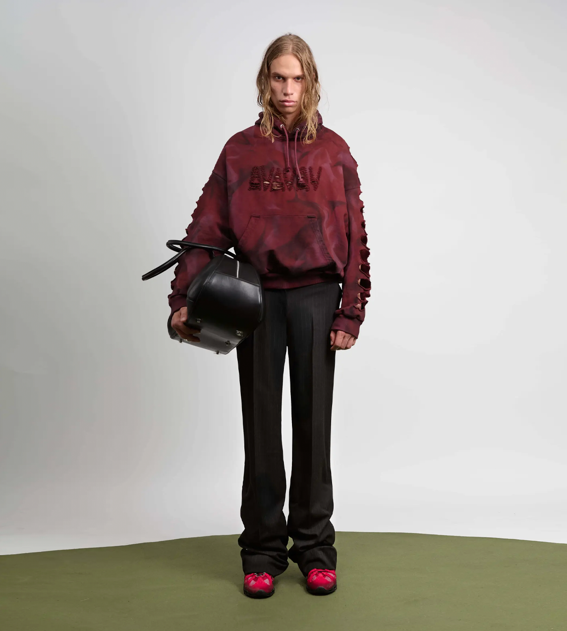 AVAVAV - Trevor OS Shoulderless Slash Hoodie Aop Red