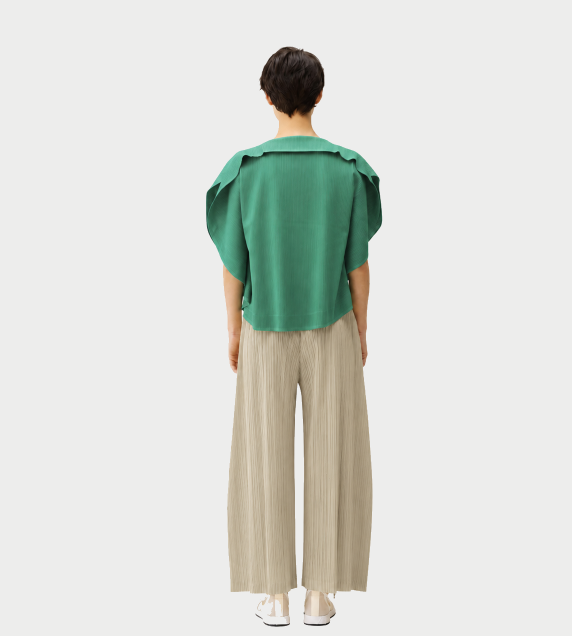 PLEATS PLEASE ISSEY MIYAKE - Thicker Pleated Flared Pants Beige