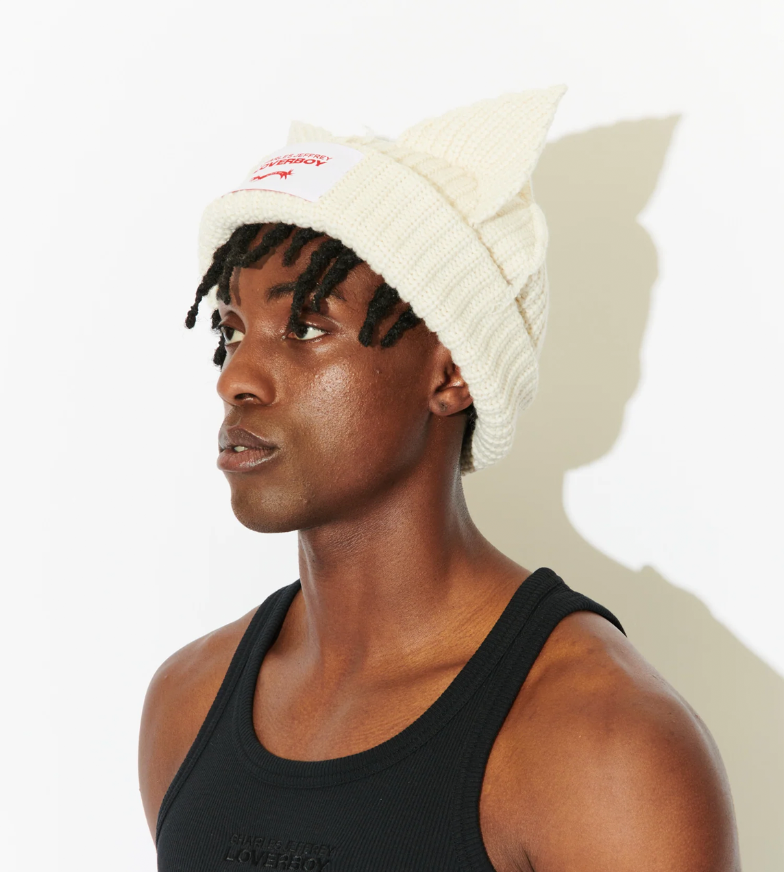 CHARLES JEFFERY LOVERBOY - Chunky Ears Beanie Ecru