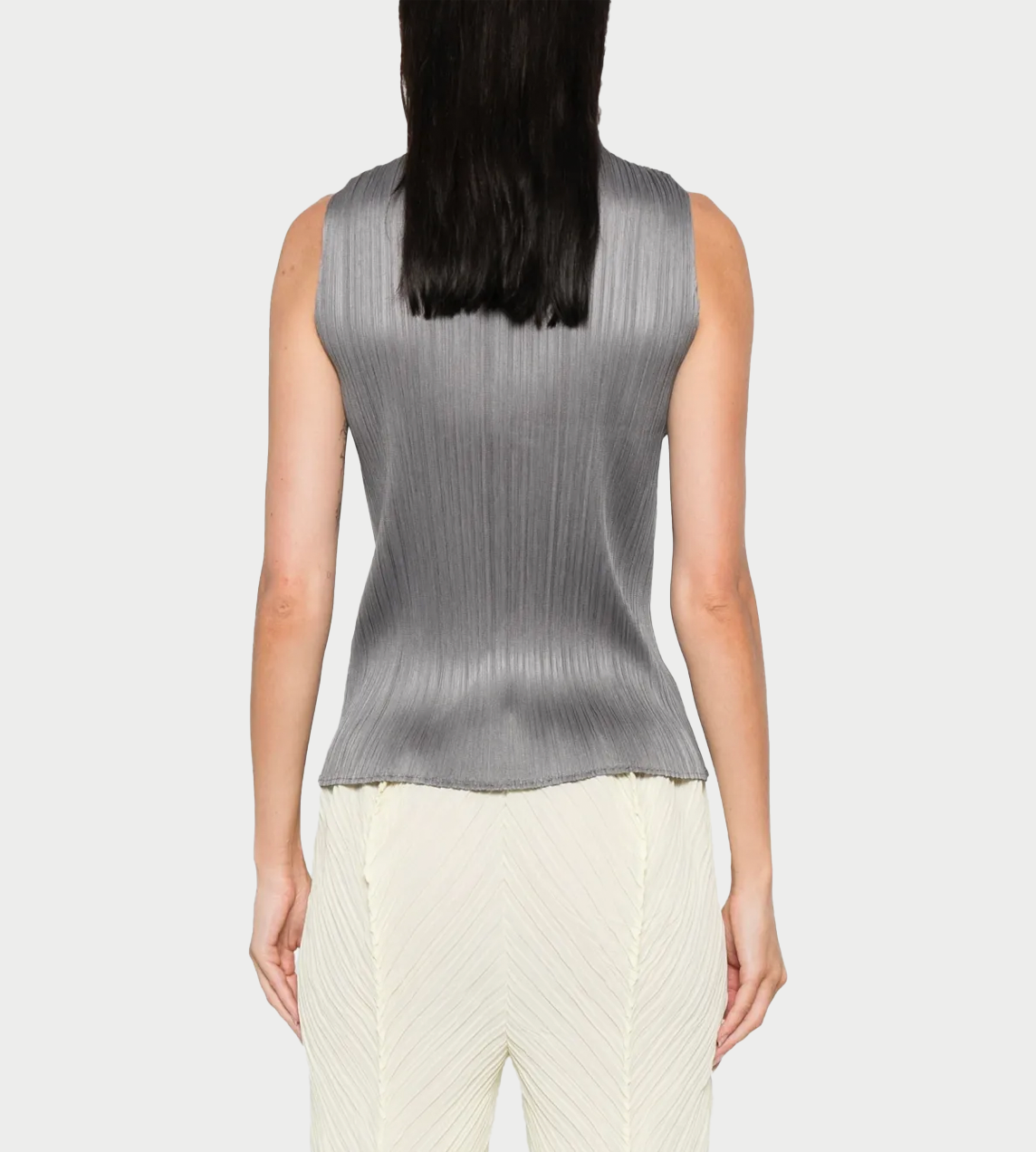 Basic Pleated Pullover L. Grey
