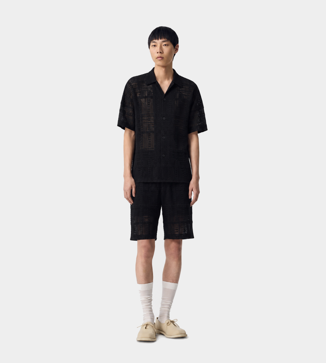 HOMME PLISSE ISSEY MIYAKE - MC Mesh Shorts Blk