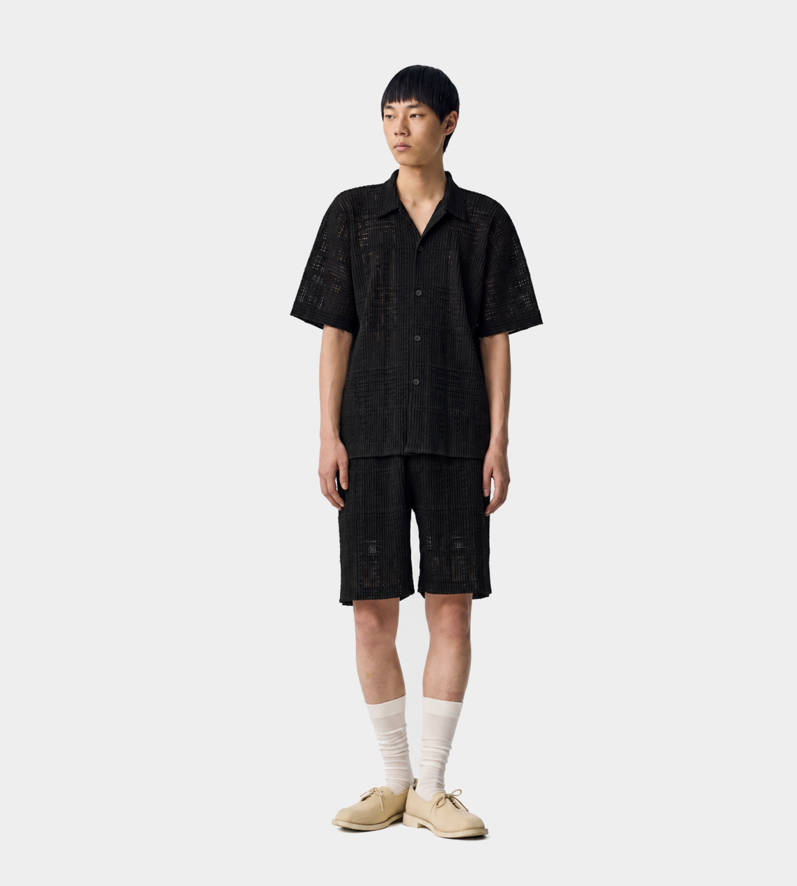 HOMME PLISSE ISSEY MIYAKE - MC Mesh Shorts Blk