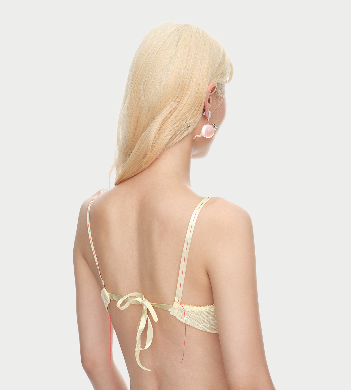 Transparent Radish Stud Earring Pink (Pair)