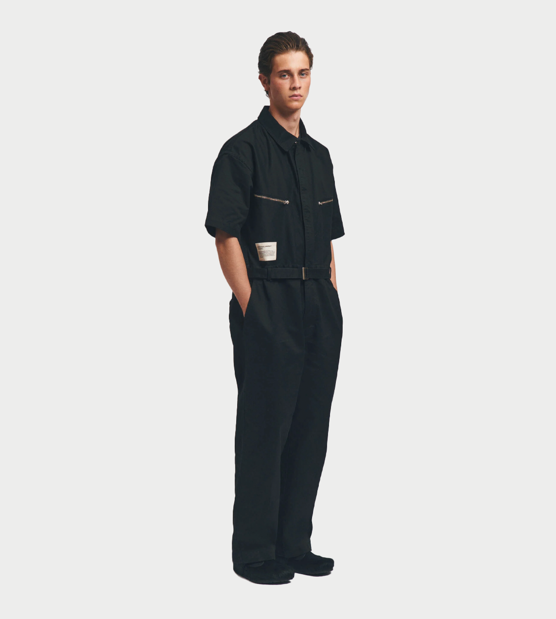 SFTM x Birkenstock "The Rebel" Zipped S/S Jumpsuit Blk