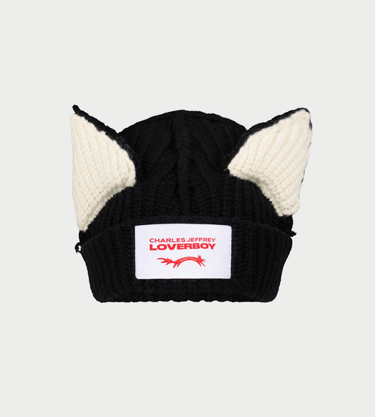 Charles Jeffrey Loverboy - Chunky ears beanie Blk