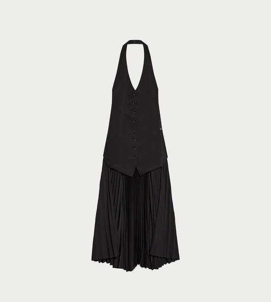 HELMUT LANG - Halter Vest Dress Blk