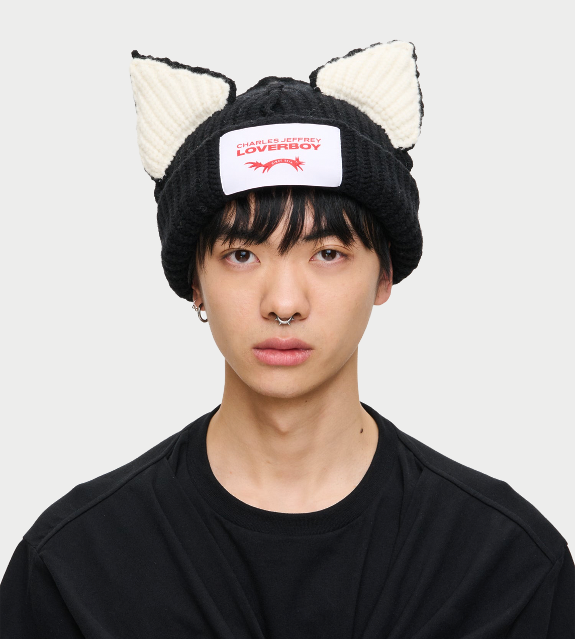 Charles Jeffrey Loverboy - Chunky ears beanie Blk