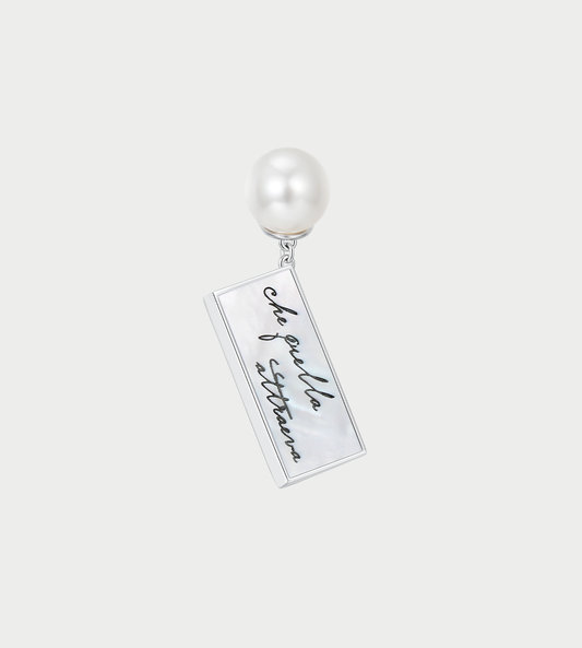 Envelope Double-Sided Drop Earrings Silver
