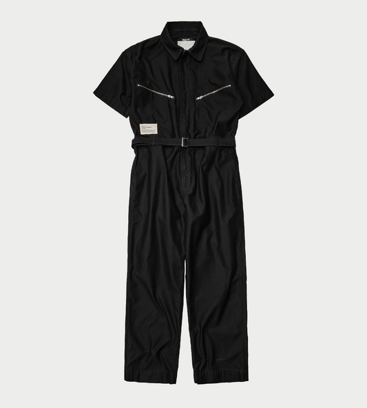 SFTM x Birkenstock "The Rebel" Zipped S/S Jumpsuit Blk