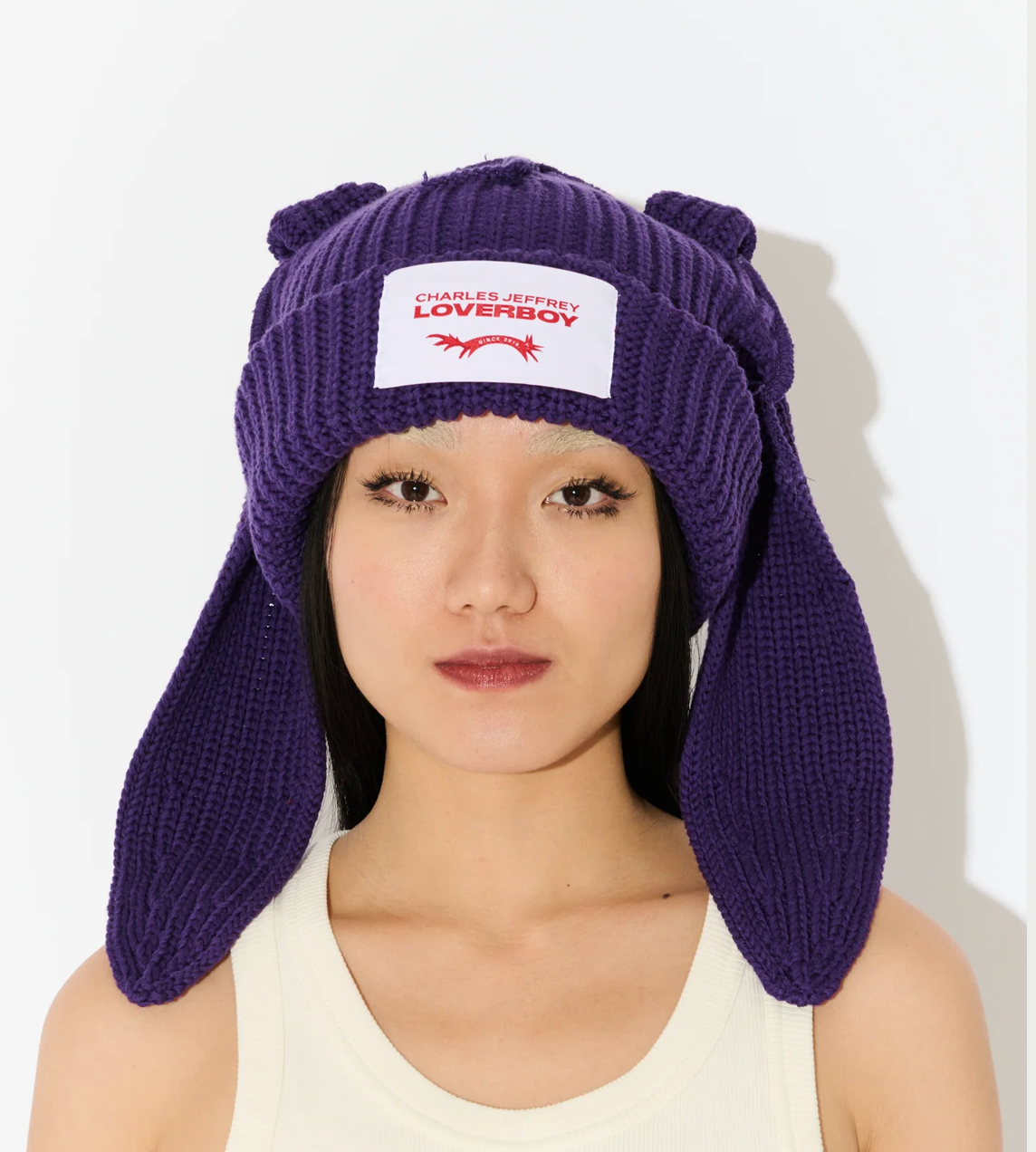 CHARLES JEFFERY LOVERBOY - Chunky Rabbit Beanie Purple