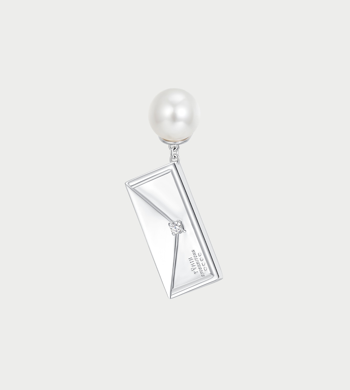 Envelope Double-Sided Drop Earrings Silver