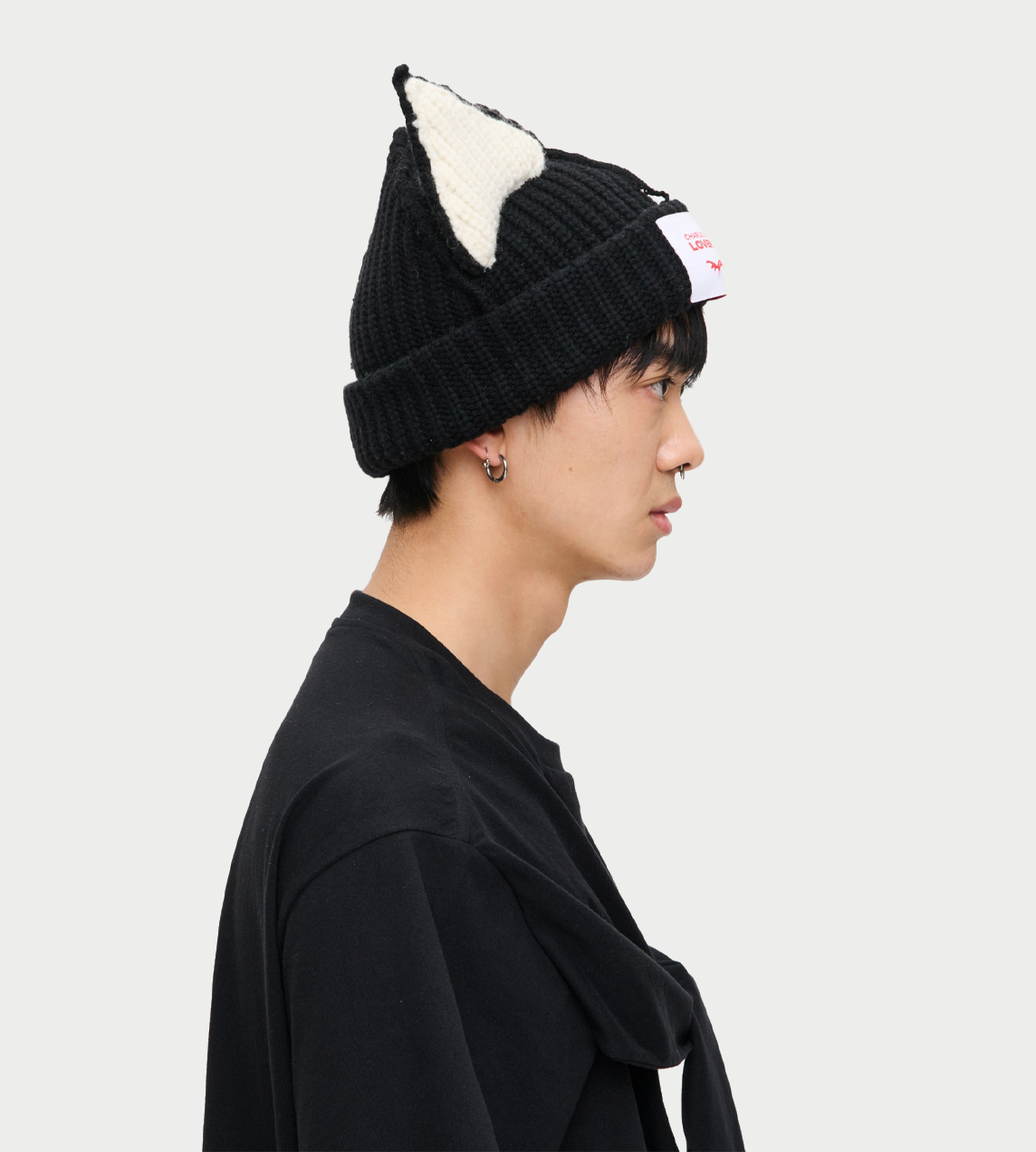 Chunky Ears Beanie Blk