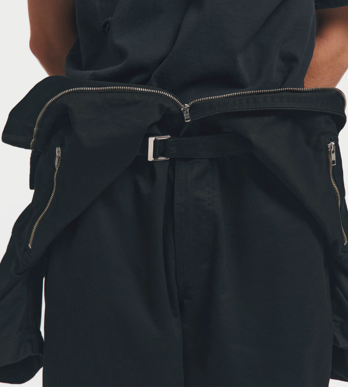 SFTM x Birkenstock "The Rebel" Zipped S/S Jumpsuit Blk