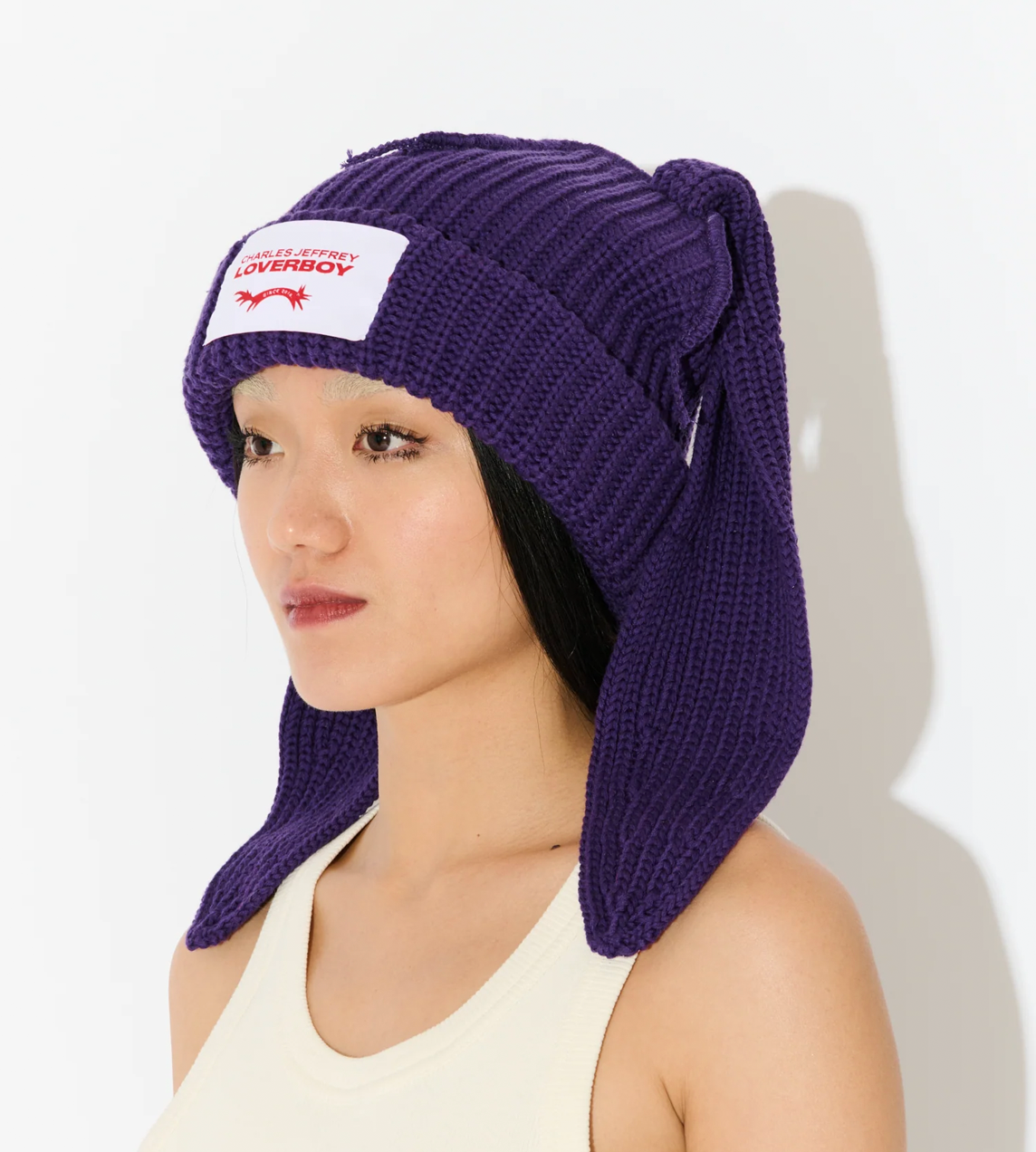 CHARLES JEFFERY LOVERBOY - Chunky Rabbit Beanie Purple