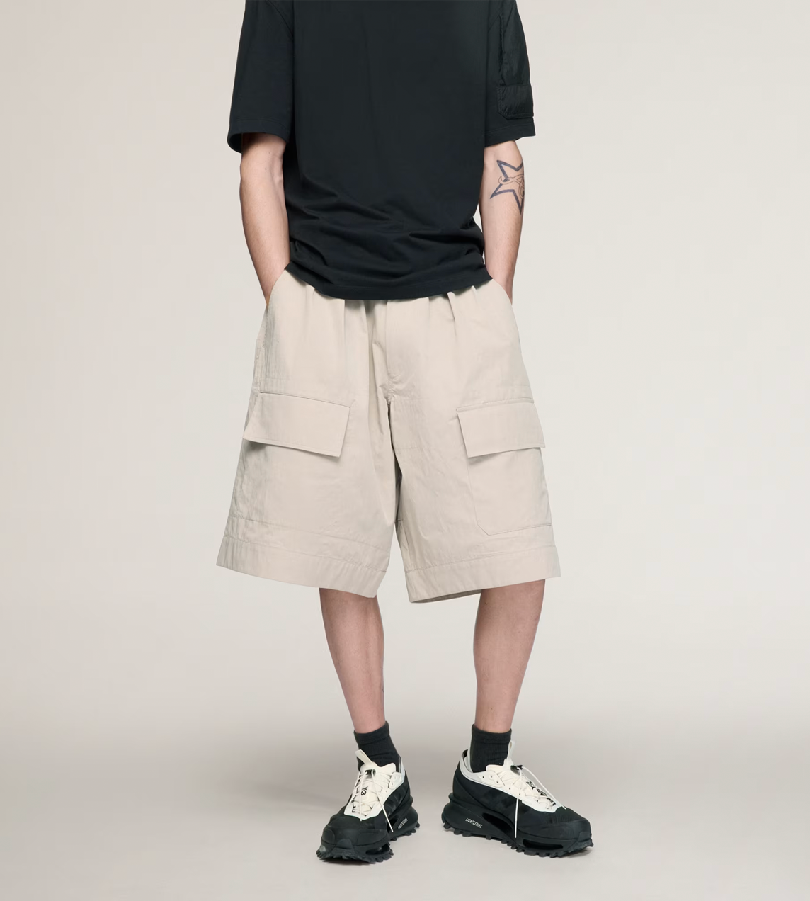 Wide-leg Shorts L. Brown