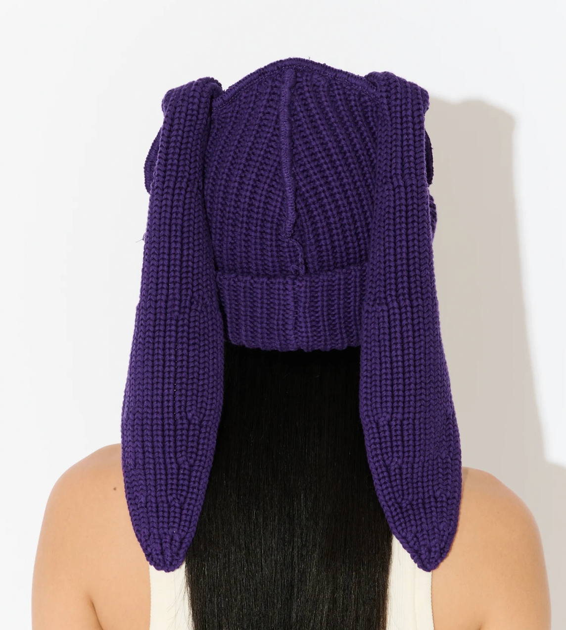 Chunky Rabbit Beanie Purple