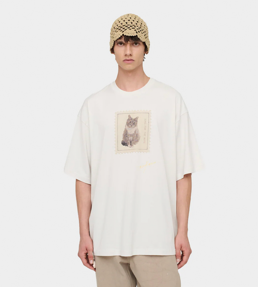 SONG FOR THE MUTE - Minou Stamp Gym Tee White
