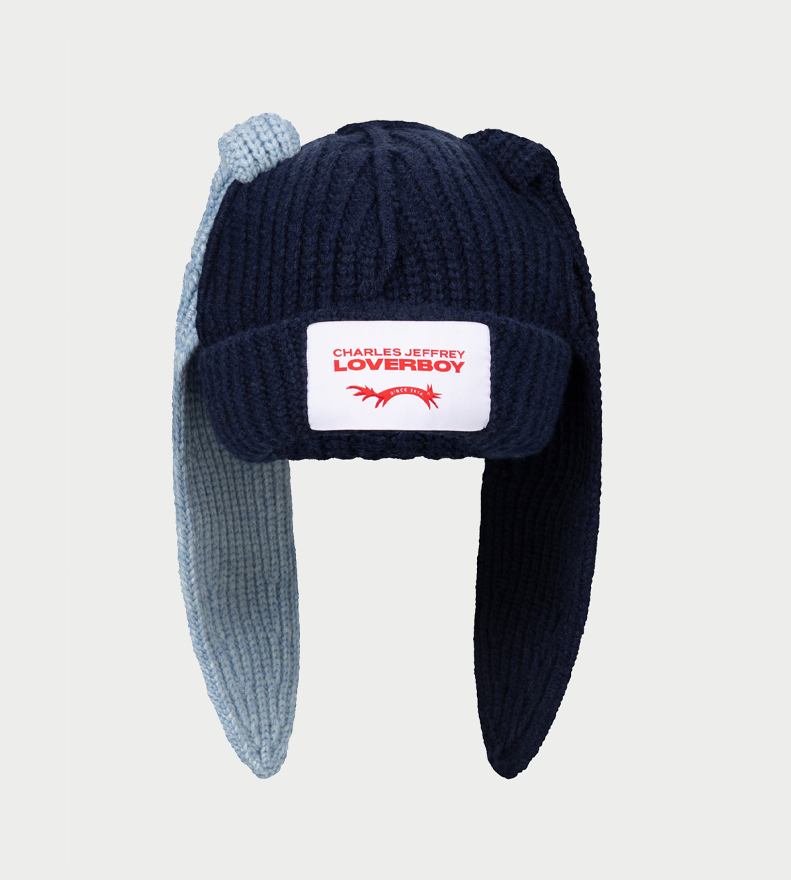 Charles Jeffrey Loverboy - Chunky rabbit beanie Blue