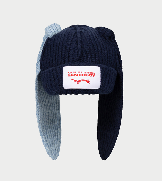 Charles Jeffrey Loverboy - Chunky rabbit beanie Blue