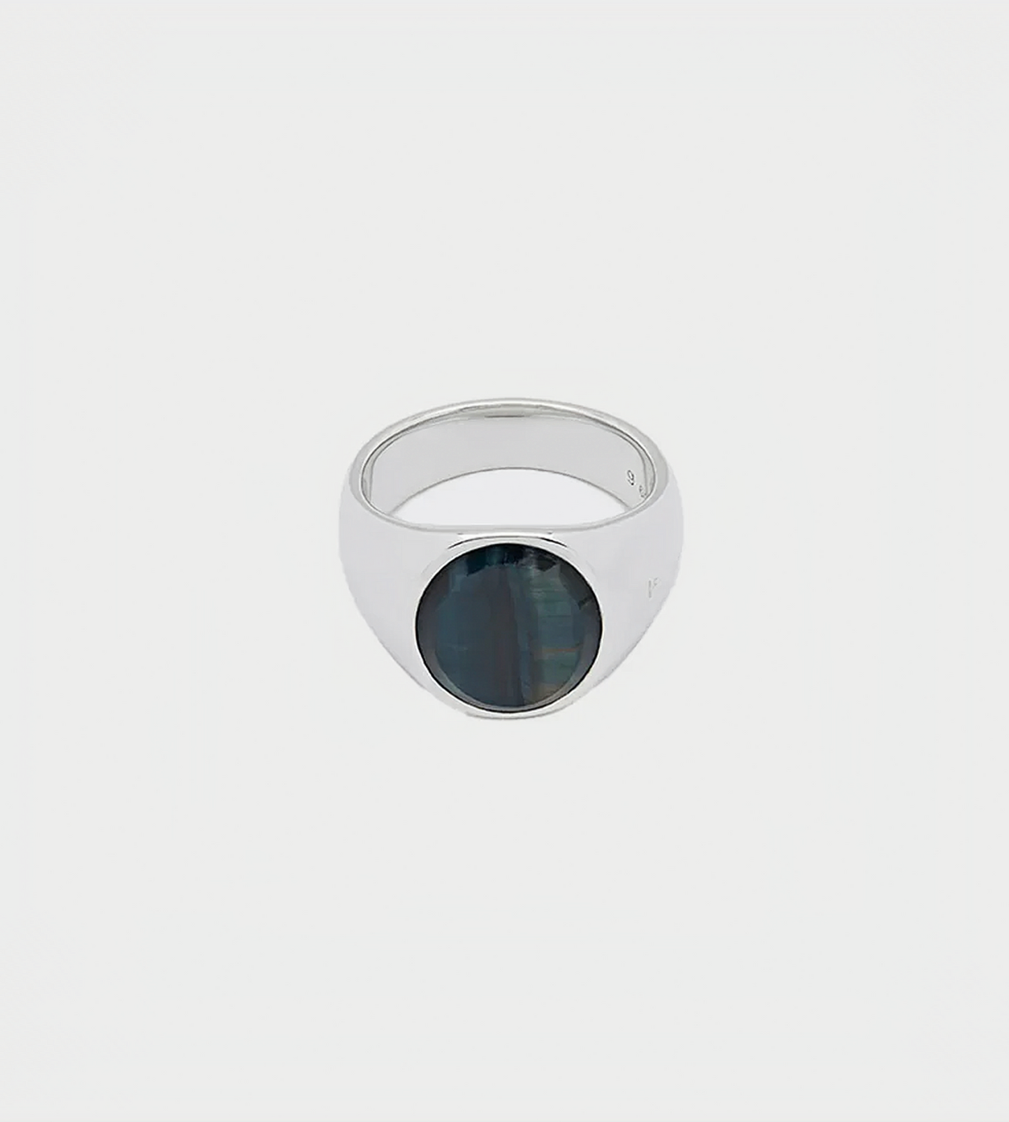 Tom Wood - Oval Blue Hawk Eye Ring