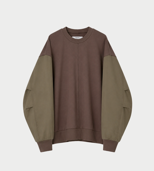 UJOH - Blouson Sleeve Pullover Brown