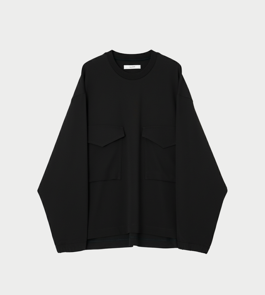UJOH - Pocket Long Sleeve Pullover Blk