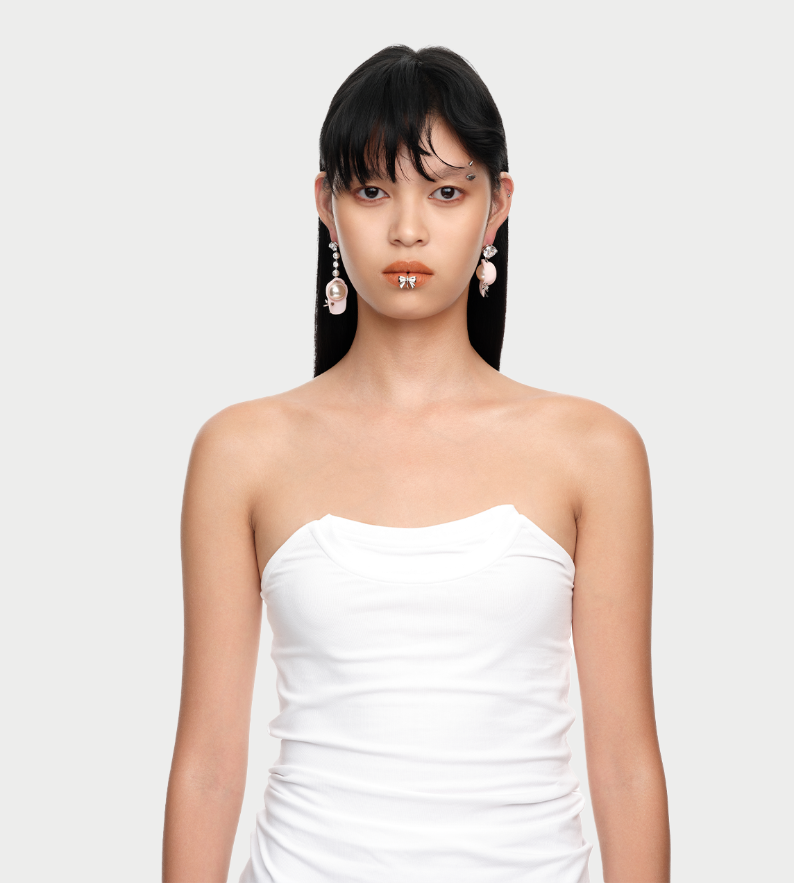 Hat Pearl Earring Pink (Pair)